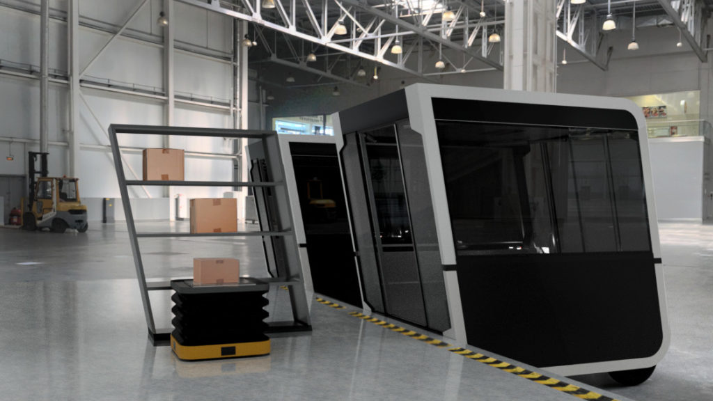Tech startup Next unveils automated parcel locker transportation system