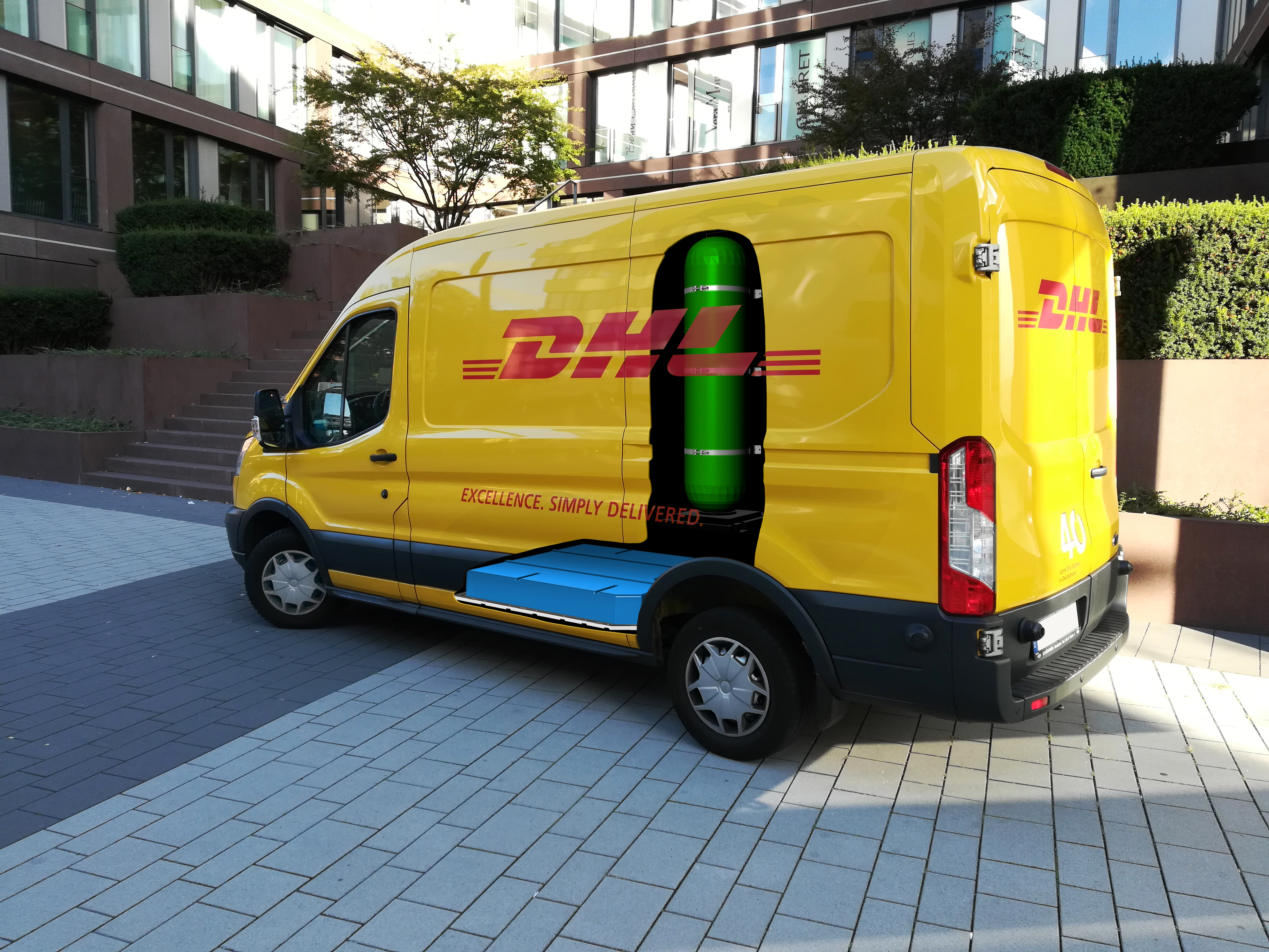 DHL and StreetScooter develop new electric drive vehicle with hydrogen