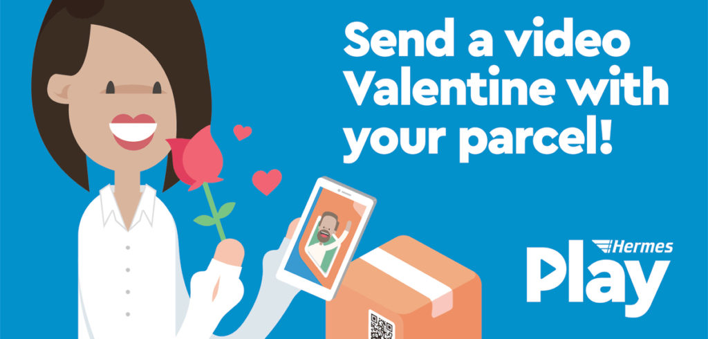Hermes delivers a video with parcels