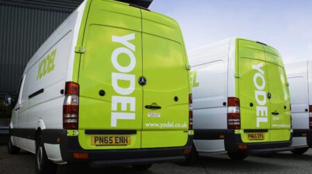 Hundreds to lose jobs as Yodel closes Shaw sortation center Three Yodel vans in a row.