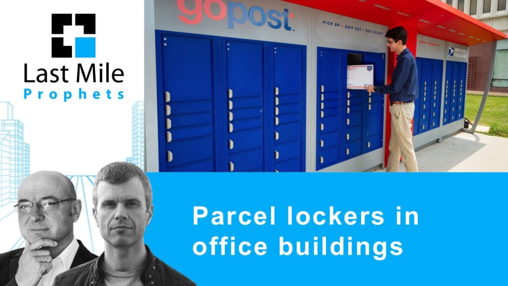 Parcel lockers in office buildings