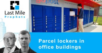 Parcel lockers in office buildings