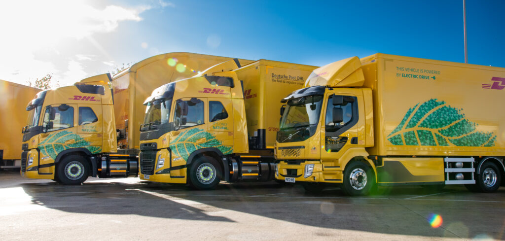 DHL Parcel UK receives six electric trucks and 30 LNG tractor units