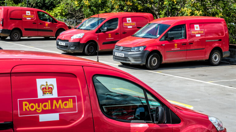 Royal Mail vans.