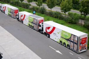 bpost expands green fleet with 22 double decker trailers