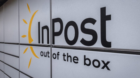 InPost sees strong Q1 growth in parcel volumes and revenue InPost lockers with logo.