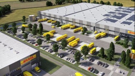 DHL Supply Chain opens new logistics center in Germany Computer-generated image of the DHL Supply Chain Logistics Center Halle.