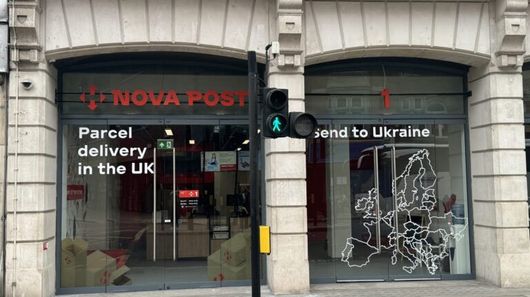 Nova Post expands into UK market Nova Post branch on Fleet Street, London.
