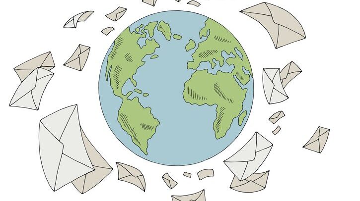 FEATURE: The universal service debate Letters surrounding a drawing of the Earth