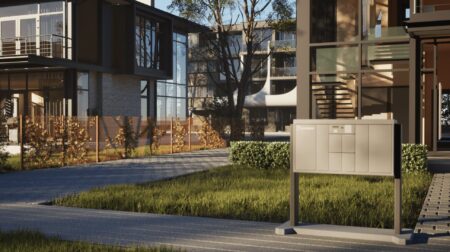 Parcelsea community parcel locker mock up