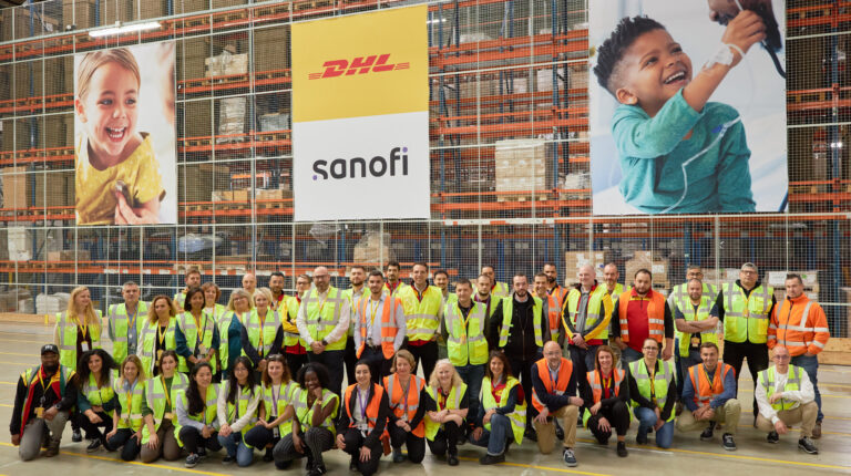 DHL Supply Chain expands pharma logistics operations in France The DHL and Sanofi team in the logistics warehouse