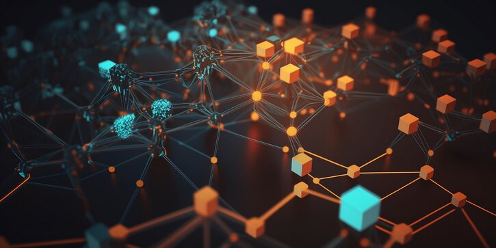 New UPU initiative to support industry growth, innovation and sustainability A graphic depiction of how different nodes on a decentralized network interact with each other through a blockchain. Generative AI.