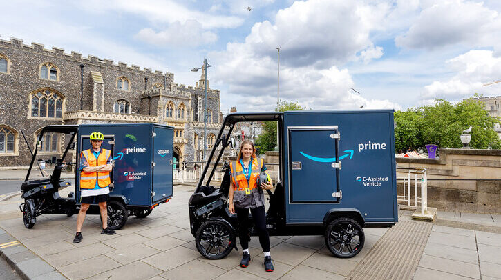 Amazon begins e cargo bike deliveries in Norwich Parcel and Postal Technology International