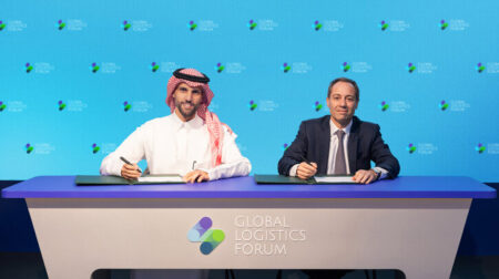 CEVA Logistics signs joint venture with Almajdouie Logistics in Saudi Arabia L-R: Mohammed Almajdouie, chairman, CEVA Almajdouie Logistics, and Olivier Storch, deputy CEO, CEVA Logistics, at the signing ceremony during the inaugural Global Logistics Forum in Riyadh