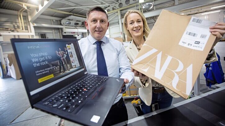 Guernsey Post announces two new e-commerce services L-R: Steve Sheridan, deputy chief executive, and Cassandra Fish, head of commercial, at Guernsey Post. Credit: Peter Frankland