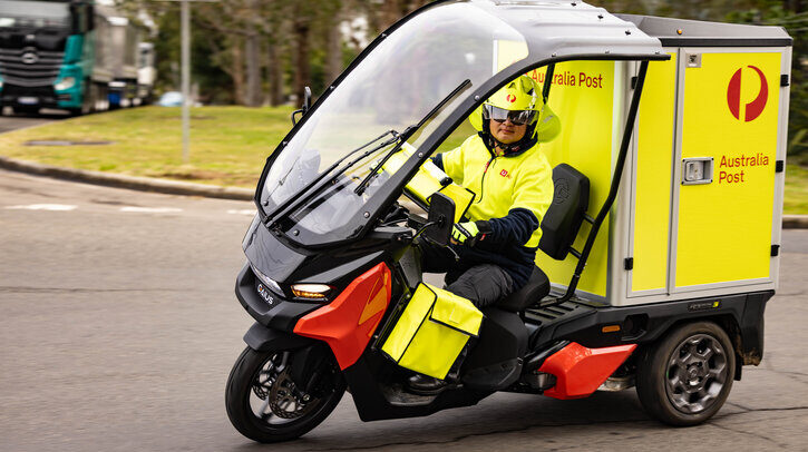 Australia Post rolls out 500 electric delivery vehicles.