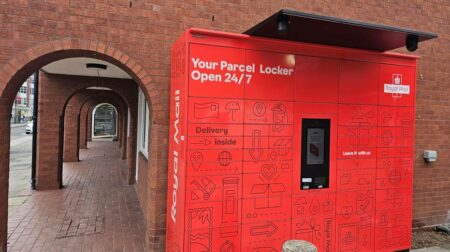 Royal Mail partners with UPP to bring parcel lockers to student residences A bank of red Royal Mail parcel lockers at a student residence in the UK