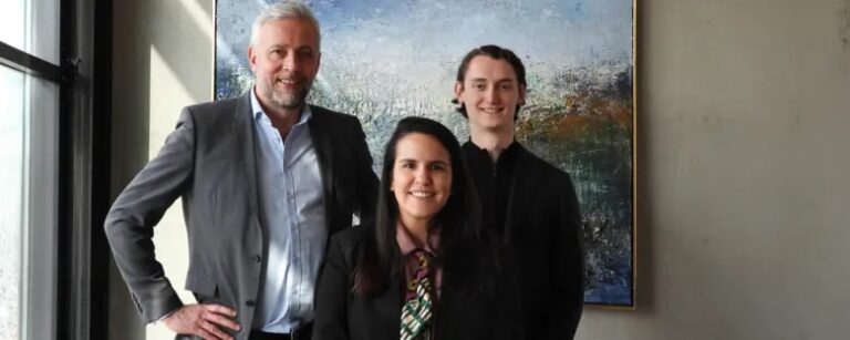 From left to right: Martin Andersen, global head of sustainability & ESG, Scan Global Logistics; Sophia Carrillo Beeck, senior commercial manager, FincoEnergies; and Stijn van Gent, commercial manager, FincoEnergies.