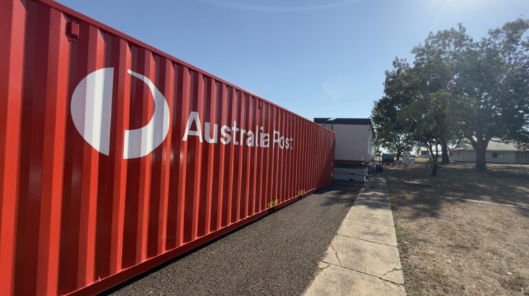 Australia Post opens first parcel hub on an air force base.